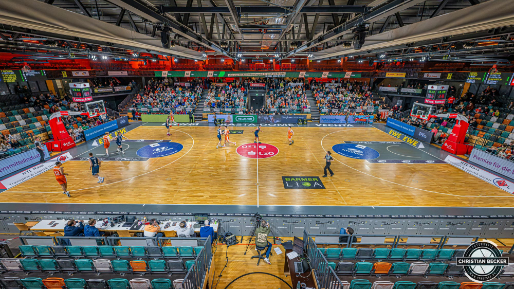 2. Basketball Bundesliga, Barmer BBL, Saison 2023/2024, Herren, Hauptrunde, 19. Spieltag, 27.01.2024, RASTA Vechta II - Dresden Titans
Der RASTA Dome, die Spielstaette von RASTA Vechta II während der Partie
Schlüsselwörter: 19. Spieltag;2. Bundesliga;27.01.2024;Basketball;Dresden Titans;Farmteam;Hauptrunde;Liga;Pro A;RASTA;RASTA Dome;Saison 2023/2024;Vechta