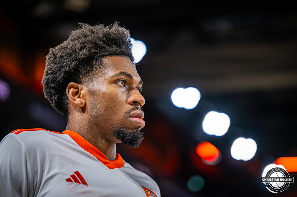 Basketball Champions League, Saison 2024/2025, Herren, Hauptrunde, 2. Spieltag, 09.10.2024, RASTA Vechta -  Promitheas Patras
Brandon Randolph (#8 - RASTA Vechta) vor der Partie
Schlüsselwörter: 09.10.2024;2. Spieltag;BCL;Basketball;Champions League;Hauptrunde;International;Liga;Patras;Promitheas;RASTA;RASTA Dome;Saison 2024/2025;Vechta