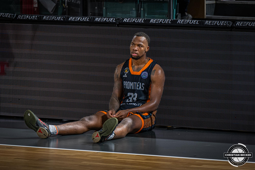 Basketball Champions League, Saison 2024/2025, Herren, Hauptrunde, 2. Spieltag, 09.10.2024, RASTA Vechta -  Promitheas Patras
KJ Williams (#33 - Promitheas Patras) w&auml;hrend der Partie
Schlüsselwörter: 09.10.2024;2. Spieltag;BCL;Basketball;Champions League;Hauptrunde;International;Liga;Patras;Promitheas;RASTA;RASTA Dome;Saison 2024/2025;Vechta