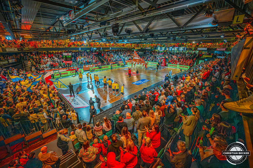 1. Basketball Bundesliga, easyCredit BBL, Saison 2024/2025, Herren, Hauptrunde, 14. Spieltag, 29.12.2024, RASTA Vechta -  EWE Baskets Oldenburg
RASTA Dome (Spielst&auml;tte - RASTA Vechta) vor der Partie
Schlüsselwörter: 1. Bundesliga;14. Spieltag;29.12.2024;BBL;Basketball;Baskets;EWE;Hauptrunde;Liga;Oldenburg;RASTA;RASTA Dome;Saison 2024/2025;Vechta;easycredit