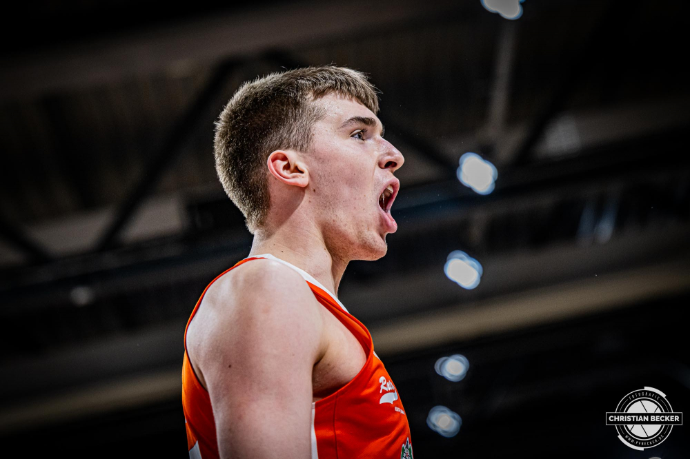 1. Basketball Bundesliga, easyCredit BBL, Saison 2024/2025, Herren, Hauptrunde, 20. Spieltag, 09.02.2025, RASTA Vechta - FC Bayern M&uuml;nchen Basketball
Johann Gr&uuml;nloh (#17 - RASTA Vechta) w&auml;hrend der Partie
Schlüsselwörter: 09.02.2025;1. Bundesliga;20. Spieltag;BBL;Basketball;Bayern;FC;Hauptrunde;Liga;M&uuml;nchen;RASTA;RASTA Dome;Saison 2024/2025;Vechta;easycredit