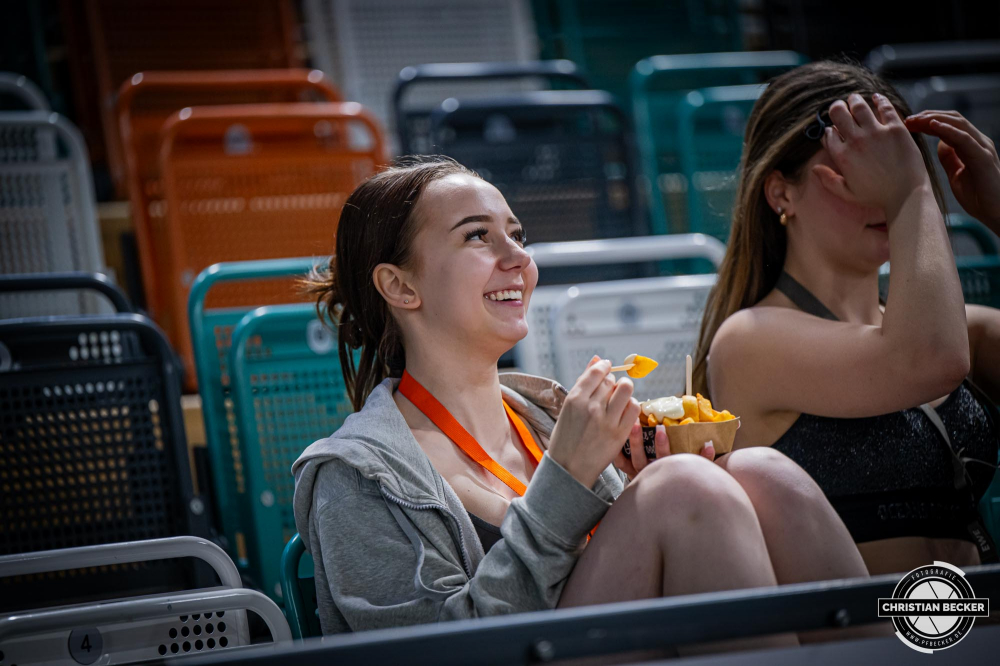 1. Basketball Bundesliga, easyCredit BBL, Saison 2024/2025, Herren, Hauptrunde, 22. Spieltag, 01.03.2025, RASTA Vechta - BG Göttingen
Marleys (Cheerleader - RASTA Vechta) vor der Partie
Schlüsselwörter: 01.03.2025;1. Bundesliga;22. Spieltag;BBL;BG;Basketball;Göttingen;Hauptrunde;Liga;RASTA;RASTA Dome;Saison 2024/2025;Vechta;easycredit