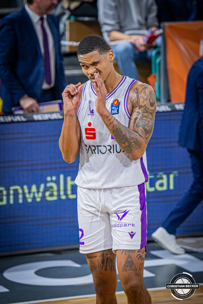 1. Basketball Bundesliga, easyCredit BBL, Saison 2024/2025, Herren, Hauptrunde, 22. Spieltag, 01.03.2025, RASTA Vechta - BG Göttingen
Demajeo Wiggins (#2 - BG Göttingen) während der Partie
Schlüsselwörter: 01.03.2025;1. Bundesliga;22. Spieltag;BBL;BG;Basketball;Göttingen;Hauptrunde;Liga;RASTA;RASTA Dome;Saison 2024/2025;Vechta;easycredit