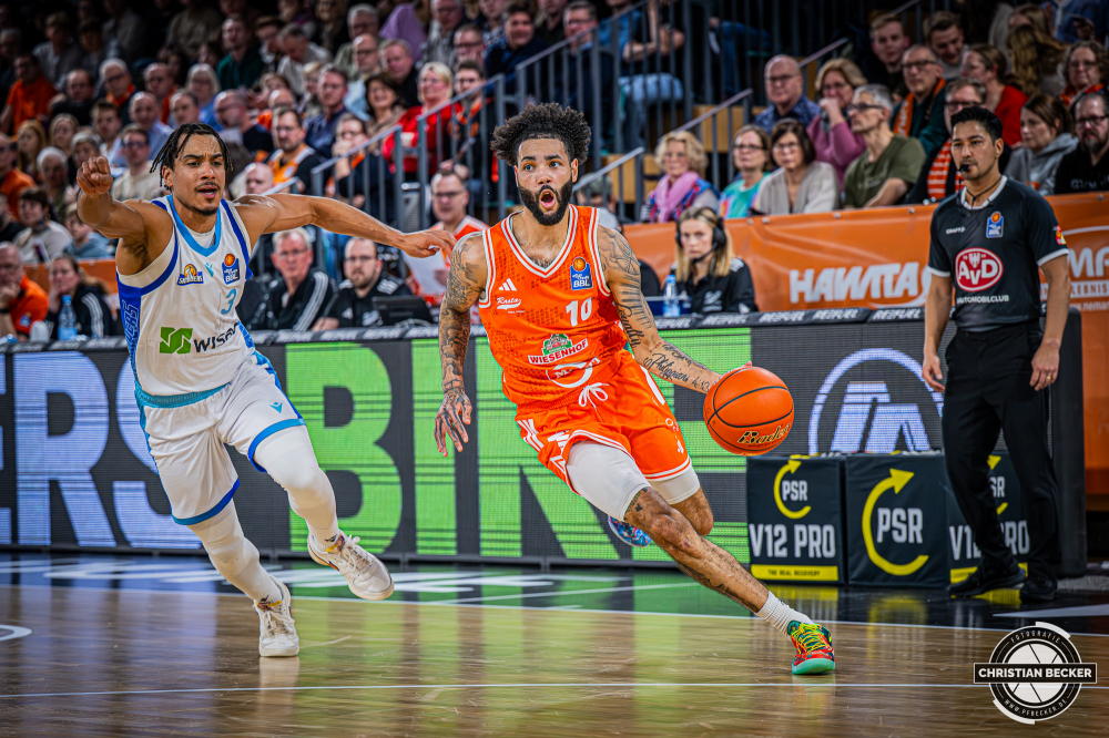 1. Basketball Bundesliga, easyCredit BBL, Saison 2025/2026, Herren, Hauptrunde, 18. Spieltag, 31.01.2026, RASTA Vechta - Frankfurt Skyliners
Tevin Brown (#10 - RASTA Vechta) in Aktion
Schlüsselwörter: 1. Bundesliga;18. Spieltag;31.01.2026;BBL;Basketball;Frankfurt;Hauptrunde;Liga;RASTA;RASTA Dome;Saison 2025/2026;Skyliners;Vechta;easycredit