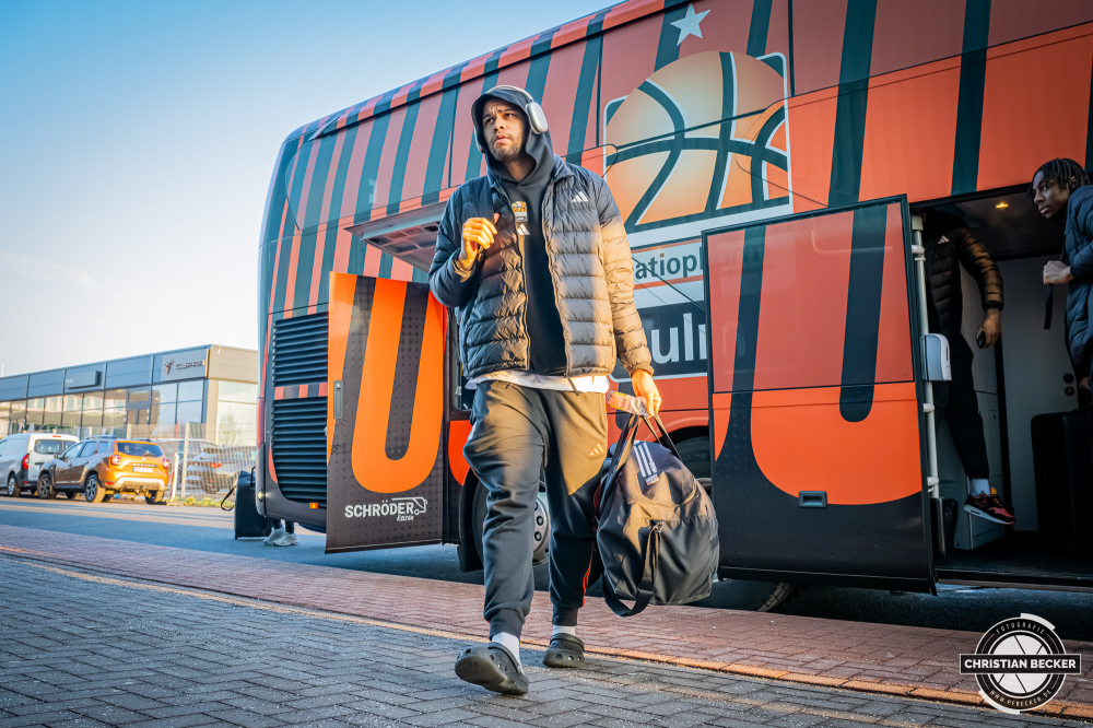 1. Basketball Bundesliga, easyCredit BBL, Saison 2025/2026, Herren, Hauptrunde, 20. Spieltag, 14.02.2026, RASTA Vechta - ratiopharm Ulm
Christopher Ledlum (#4 - ratiopharm ulm) vor der Partie
Schlüsselwörter: 1. Bundesliga;14.02.2026;20. Spieltag;BBL;Basketball;Hauptrunde;Liga;RASTA;RASTA Dome;Saison 2025/2026;Ulm;Vechta;easycredit;ratiopharm