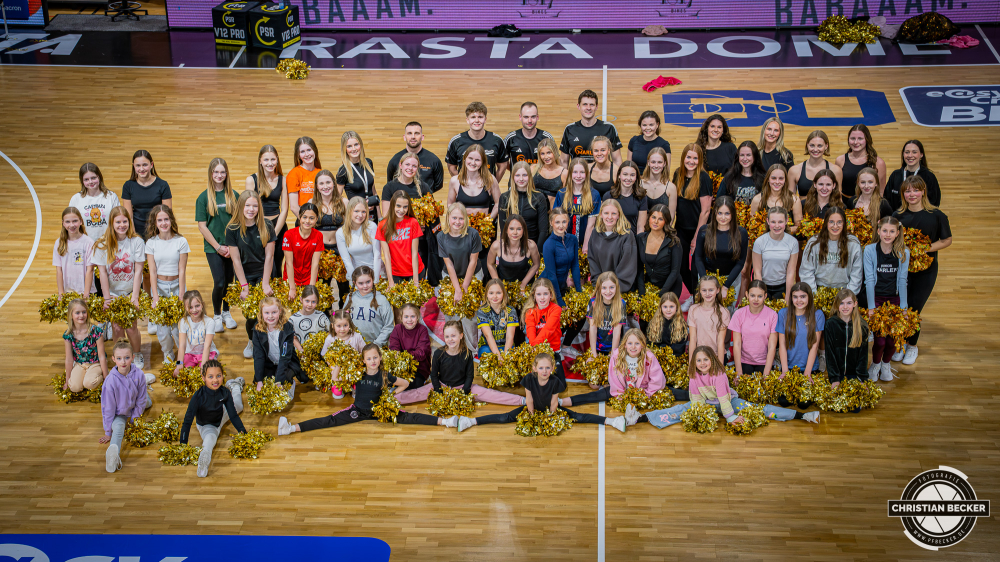 1. Basketball Bundesliga, easyCredit BBL, Saison 2025/2026, Herren, Hauptrunde, 24. Spieltag, 14.03.2026, RASTA Vechta - MHP Riesen Ludwigsburg
Marleys (Cheerleader - RASTA Vechta) vor der Partie
Schlüsselwörter: 1. Bundesliga;14.03.2026;24. Spieltag;BBL;Basketball;Hauptrunde;Liga;Ludwigsburg;MHP;RASTA;RASTA Dome;RIESEN;Saison 2025/2026;Vechta;easycredit