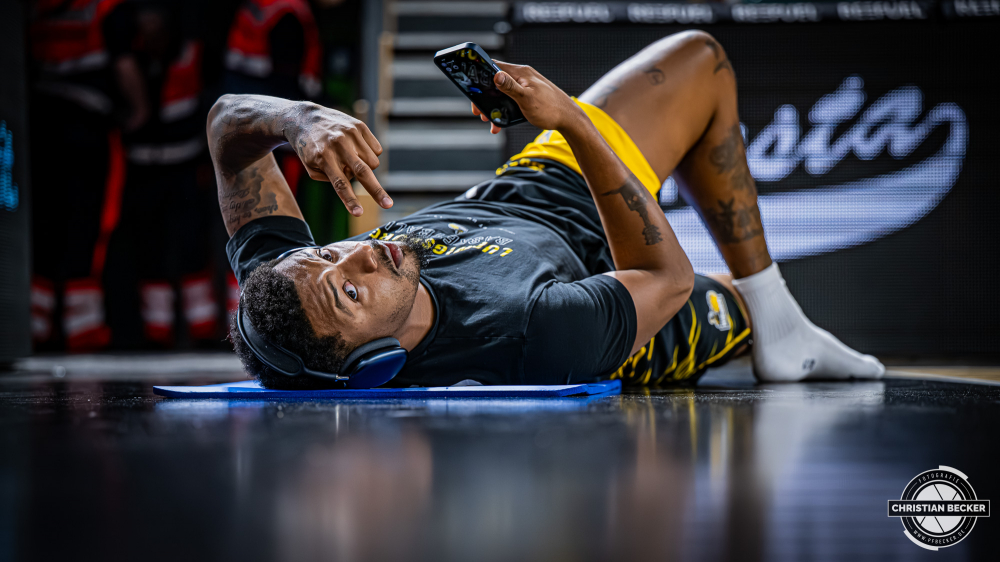 1. Basketball Bundesliga, easyCredit BBL, Saison 2025/2026, Herren, Hauptrunde, 24. Spieltag, 14.03.2026, RASTA Vechta - MHP Riesen Ludwigsburg
Elijah Hughes (#7 - MHP Riesen Ludwigsburg) vor der Partie
Schlüsselwörter: 1. Bundesliga;14.03.2026;24. Spieltag;BBL;Basketball;Hauptrunde;Liga;Ludwigsburg;MHP;RASTA;RASTA Dome;RIESEN;Saison 2025/2026;Vechta;easycredit