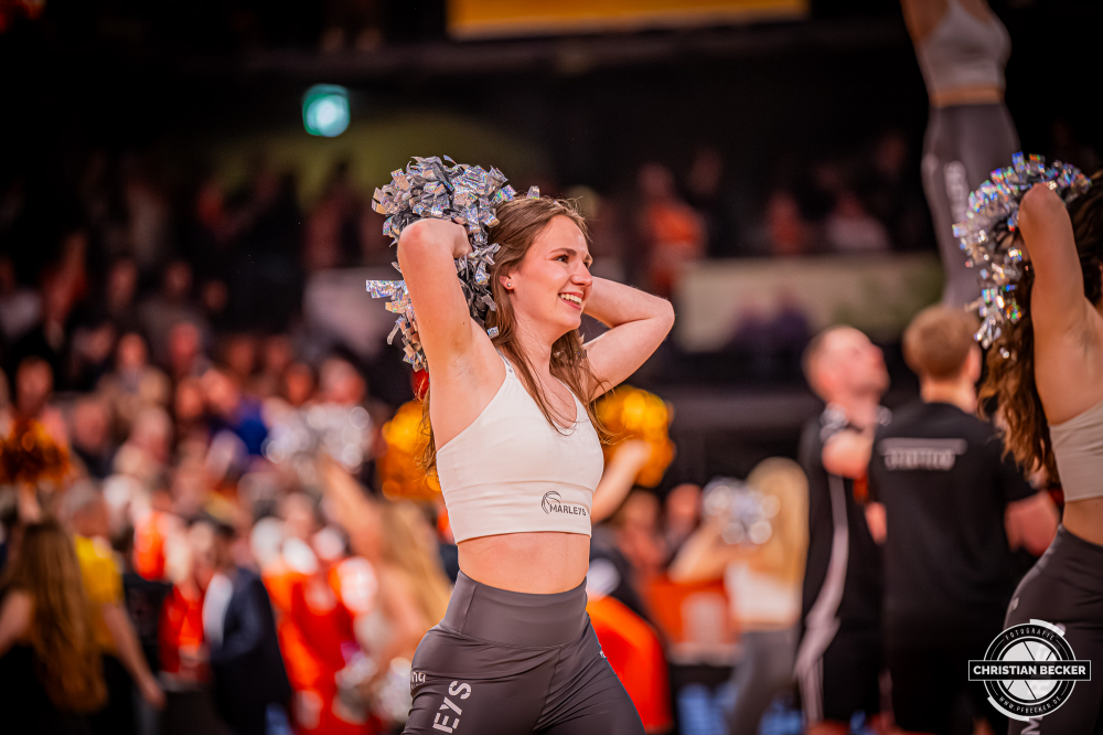 1. Basketball Bundesliga, easyCredit BBL, Saison 2025/2026, Herren, Hauptrunde, 24. Spieltag, 14.03.2026, RASTA Vechta - MHP Riesen Ludwigsburg
Marleys (Cheerleader - RASTA Vechta) w&auml;hrend der Partie
Schlüsselwörter: 1. Bundesliga;14.03.2026;24. Spieltag;BBL;Basketball;Hauptrunde;Liga;Ludwigsburg;MHP;RASTA;RASTA Dome;RIESEN;Saison 2025/2026;Vechta;easycredit