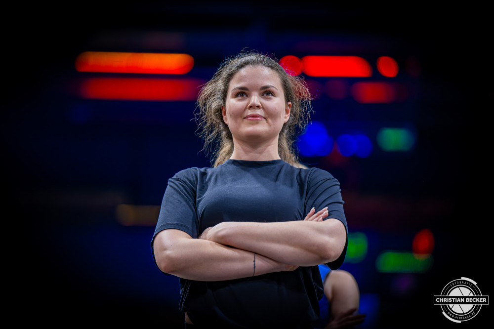 1. Basketball Bundesliga, easyCredit BBL, Saison 2025/2026, Herren, Hauptrunde, 31. Spieltag, 24.04.2026, RASTA Vechta - L&ouml;wen Braunschweig
Marleys (Cheerleader - RASTA Vechta) vor der Partie
Schlüsselwörter: 1. Bundesliga;24.04.2026;31. Spieltag;BBL;Basketball;Braunschweig;Hauptrunde;Liga;L&ouml;wen;RASTA;RASTA Dome;Saison 2025/2026;Vechta;easycredit